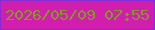 文字の大きさ：4、枠の色：842dd5、背景の色：d21eae、文字の色：83991f 無料ブログパーツのブログ時計