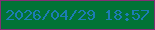 文字の大きさ：4、枠の色：842e74、背景の色：017336、文字の色：1d7cb5 無料ブログパーツのブログ時計
