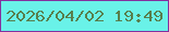 文字の大きさ：2、枠の色：84309e、背景の色：69f2e8、文字の色：587f4d 無料ブログパーツのブログ時計