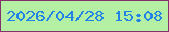 文字の大きさ：2、枠の色：84316c、背景の色：b4f0a3、文字の色：2282e5 無料ブログパーツのブログ時計