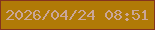 文字の大きさ：4、枠の色：84331e、背景の色：b07a07、文字の色：caa698 無料ブログパーツのブログ時計