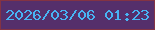 文字の大きさ：4、枠の色：843343、背景の色：552f6b、文字の色：48b4f4 無料ブログパーツのブログ時計