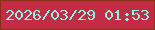 文字の大きさ：2、枠の色：84350f、背景の色：c22c45、文字の色：93f1ea 無料ブログパーツのブログ時計