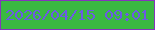 文字の大きさ：5、枠の色：8435bc、背景の色：3ab942、文字の色：6c5ae4 無料ブログパーツのブログ時計