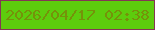 文字の大きさ：4、枠の色：843655、背景の色：5dcc0d、文字の色：75920a 無料ブログパーツのブログ時計