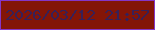 文字の大きさ：5、枠の色：8436c8、背景の色：831508、文字の色：372058 無料ブログパーツのブログ時計