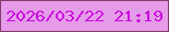 文字の大きさ：3、枠の色：843a6a、背景の色：e49ce8、文字の色：cd08e0 無料ブログパーツのブログ時計