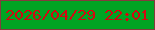 文字の大きさ：1、枠の色：843b3d、背景の色：01a423、文字の色：d40611 無料ブログパーツのブログ時計
