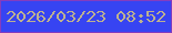 文字の大きさ：1、枠の色：843cbe、背景の色：3744f2、文字の色：bcb190 無料ブログパーツのブログ時計