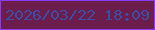 文字の大きさ：5、枠の色：843cf7、背景の色：6c1d4b、文字の色：3e4da4 無料ブログパーツのブログ時計