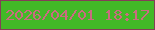 文字の大きさ：1、枠の色：843e57、背景の色：42b927、文字の色：ca6b80 無料ブログパーツのブログ時計