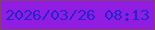 文字の大きさ：5、枠の色：843f79、背景の色：911ce2、文字の色：2325cc 無料ブログパーツのブログ時計