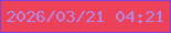 文字の大きさ：4、枠の色：8440d7、背景の色：ed4059、文字の色：b588e7 無料ブログパーツのブログ時計