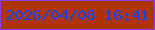 文字の大きさ：1、枠の色：8440e3、背景の色：ae3404、文字の色：0f42fd 無料ブログパーツのブログ時計