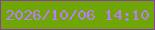 文字の大きさ：1、枠の色：84419e、背景の色：6fa605、文字の色：ba7cfc 無料ブログパーツのブログ時計