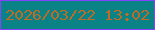 文字の大きさ：1、枠の色：8442fe、背景の色：0a8386、文字の色：bf6a25 無料ブログパーツのブログ時計