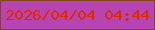 文字の大きさ：2、枠の色：84451d、背景の色：b644b2、文字の色：dc2a00 無料ブログパーツのブログ時計