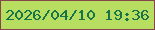 文字の大きさ：1、枠の色：84454d、背景の色：b7dd61、文字の色：177449 無料ブログパーツのブログ時計