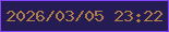 文字の大きさ：4、枠の色：8445fe、背景の色：241c53、文字の色：af7d48 無料ブログパーツのブログ時計
