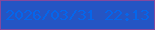 文字の大きさ：2、枠の色：84489e、背景の色：2455c4、文字の色：0466ec 無料ブログパーツのブログ時計