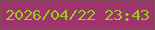 文字の大きさ：3、枠の色：844d5e、背景の色：9f336b、文字の色：9bca1f 無料ブログパーツのブログ時計