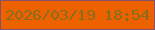 文字の大きさ：3、枠の色：845168、背景の色：ed6101、文字の色：896d1f 無料ブログパーツのブログ時計