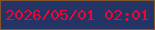 文字の大きさ：3、枠の色：84562d、背景の色：243465、文字の色：eb0933 無料ブログパーツのブログ時計