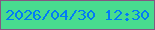 文字の大きさ：2、枠の色：845782、背景の色：48dc8f、文字の色：017bf7 無料ブログパーツのブログ時計
