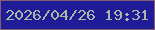 文字の大きさ：2、枠の色：845c74、背景の色：1f1c97、文字の色：acb8a5 無料ブログパーツのブログ時計
