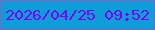 文字の大きさ：2、枠の色：8462c1、背景の色：0d9ed9、文字の色：7b02f7 無料ブログパーツのブログ時計