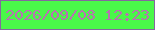 文字の大きさ：5、枠の色：84689e、背景の色：4af849、文字の色：b972b2 無料ブログパーツのブログ時計