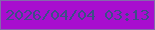文字の大きさ：1、枠の色：8469ac、背景の色：a80ecf、文字の色：3e4e87 無料ブログパーツのブログ時計
