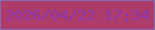 文字の大きさ：2、枠の色：846cb2、背景の色：ae3c6b、文字の色：8c35ac 無料ブログパーツのブログ時計