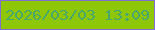 文字の大きさ：3、枠の色：846fd0、背景の色：8dc708、文字の色：49a769 無料ブログパーツのブログ時計