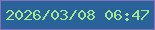 文字の大きさ：5、枠の色：8470b8、背景の色：2a629a、文字の色：a0e791 無料ブログパーツのブログ時計