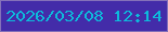 文字の大きさ：3、枠の色：8471b9、背景の色：432ca9、文字の色：0dbadb 無料ブログパーツのブログ時計