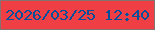 文字の大きさ：2、枠の色：847271、背景の色：f03f44、文字の色：054f9b 無料ブログパーツのブログ時計