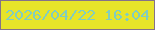 文字の大きさ：3、枠の色：847289、背景の色：e7e429、文字の色：81cdc0 無料ブログパーツのブログ時計
