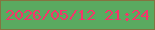 文字の大きさ：2、枠の色：847440、背景の色：5aaa60、文字の色：f6346a 無料ブログパーツのブログ時計