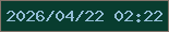 文字の大きさ：3、枠の色：84746b、背景の色：083d2f、文字の色：94bed7 無料ブログパーツのブログ時計