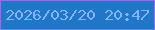 文字の大きさ：3、枠の色：8475eb、背景の色：2076c7、文字の色：83b5fe 無料ブログパーツのブログ時計