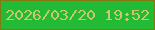 文字の大きさ：2、枠の色：847812、背景の色：23ba36、文字の色：c9c96a 無料ブログパーツのブログ時計