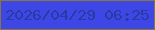 文字の大きさ：5、枠の色：84783a、背景の色：3e46e6、文字の色：263ca2 無料ブログパーツのブログ時計