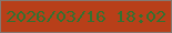 文字の大きさ：4、枠の色：847871、背景の色：b83f19、文字の色：337130 無料ブログパーツのブログ時計