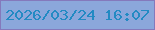 文字の大きさ：5、枠の色：8479bc、背景の色：8ba7db、文字の色：238ac3 無料ブログパーツのブログ時計