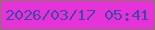 文字の大きさ：1、枠の色：847a5e、背景の色：e632d9、文字の色：4248a1 無料ブログパーツのブログ時計
