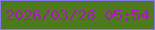 文字の大きさ：1、枠の色：847ae9、背景の色：4e791d、文字の色：a818ba 無料ブログパーツのブログ時計