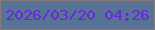 文字の大きさ：1、枠の色：847b79、背景の色：597397、文字の色：6329da 無料ブログパーツのブログ時計