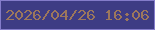 文字の大きさ：2、枠の色：847cca、背景の色：3e3c84、文字の色：9c775c 無料ブログパーツのブログ時計