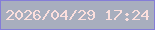 文字の大きさ：2、枠の色：847dd7、背景の色：a8aebe、文字の色：fbdfdd 無料ブログパーツのブログ時計